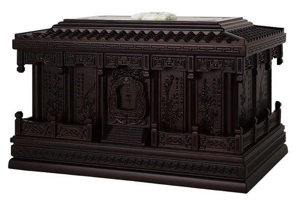 已故君子当配梅兰竹菊黑紫檀骨灰盒，北京靠谱选购首选天顺祥