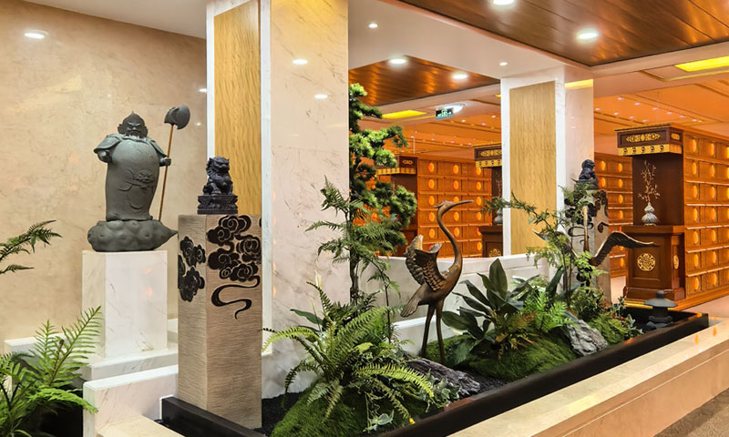 长城华人怀思堂礼祭厅内景