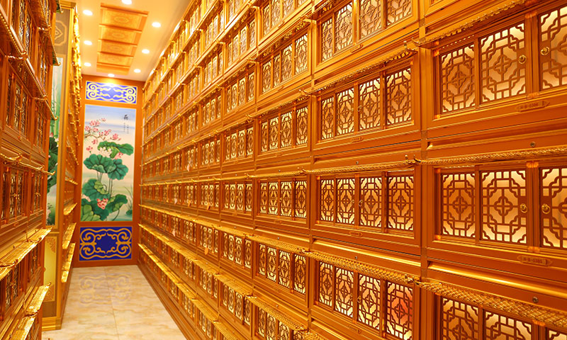 长城华人怀思堂荷花厅骨灰寄存环境