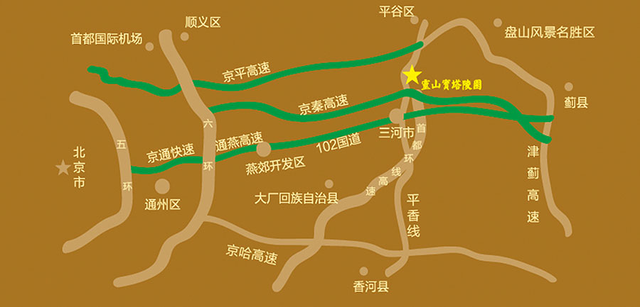 灵山宝塔陵园位置示意图