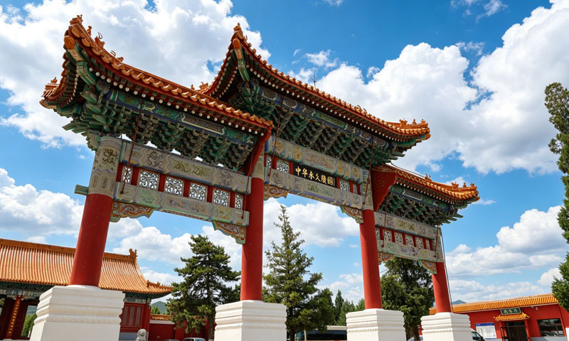 中华永久陵园牌坊实拍-北京陵园网 中华永久陵园牌坊实拍-北京陵园网
