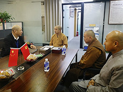 柏岩寺行光法师一行莅临殡仪服务部指导超度法事事宜