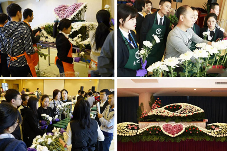 学员现场花艺实操